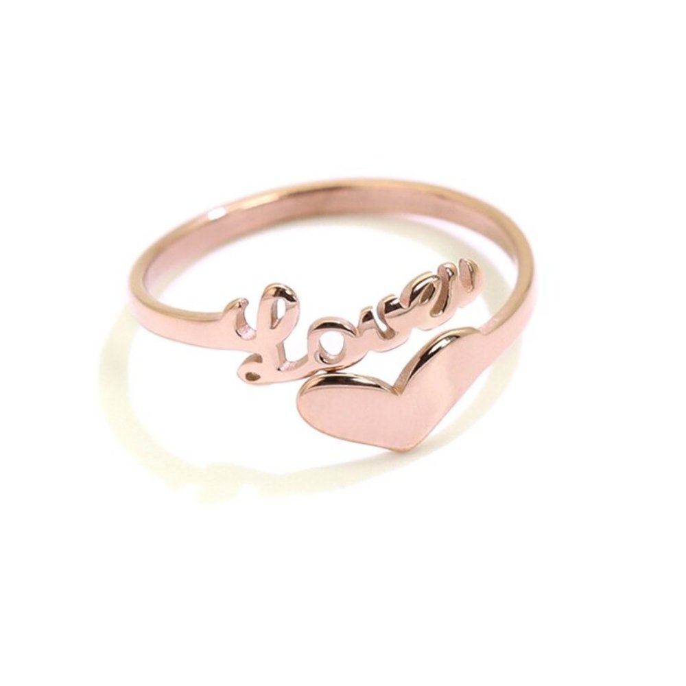Customizable 2 Name Couple Rings, Rings R001 - Picture 5 of 12